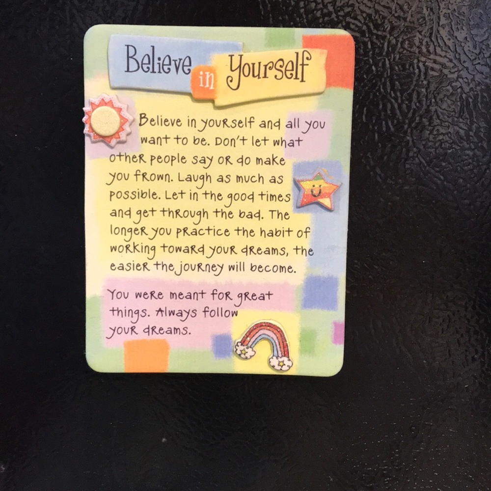 “Believe in Yourself” Blue Mountain Magnet